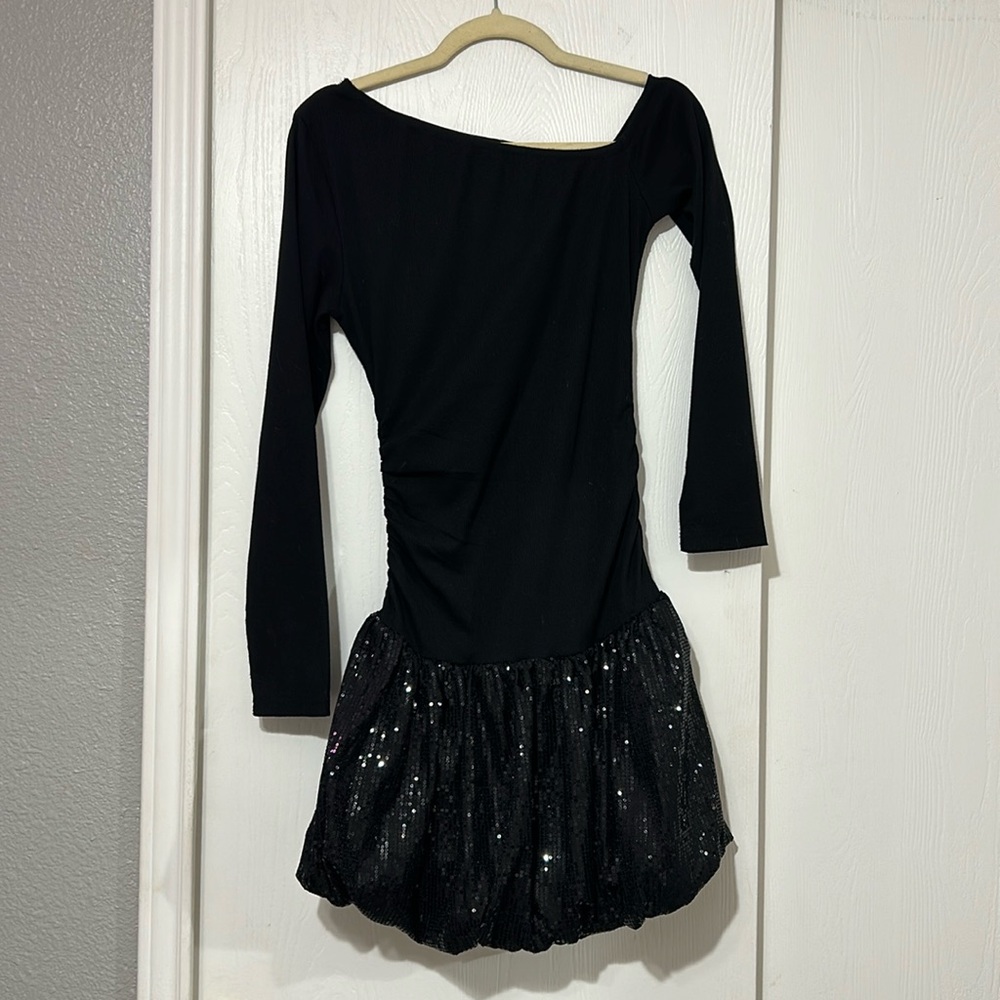 Black sequin dress